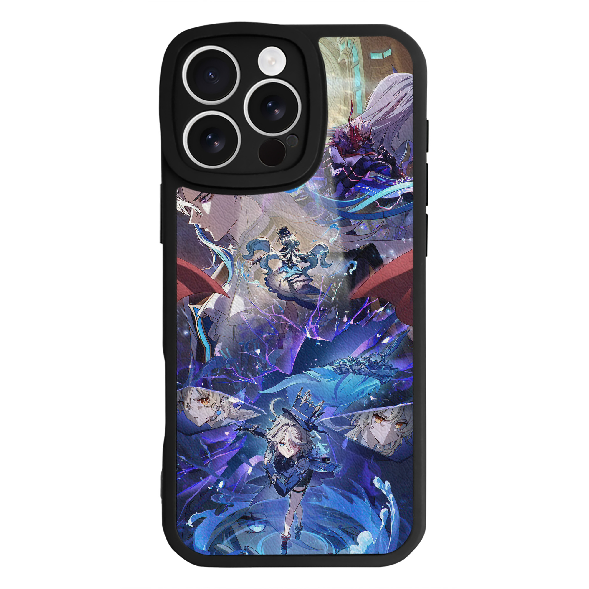 げんし神 genshin 【iPhone 16シリーズ対応】シリコンスマホケース（レザー調） 材質：シリコン